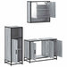 Set mobilier de baie, 3 piese, gri sonoma, lemn prelucrat - WALTI WALTI