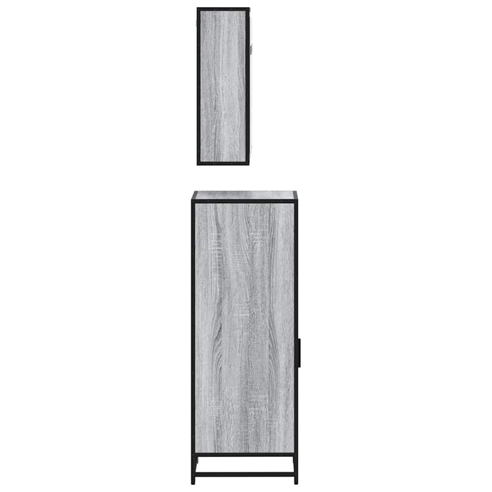 Set mobilier de baie, 3 piese, gri sonoma, lemn prelucrat - WALTI WALTI