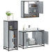 Set mobilier de baie, 3 piese, gri sonoma, lemn prelucrat - WALTI WALTI