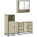Set mobilier de baie, 3 piese, stejar sonoma, lemn prelucrat - WALTI WALTI