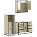 Set mobilier de baie, 3 piese, stejar sonoma, lemn prelucrat - WALTI WALTI