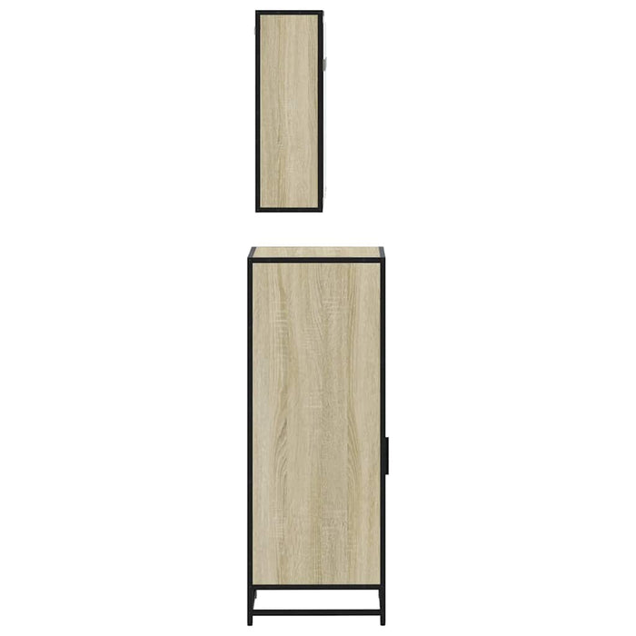 Set mobilier de baie, 3 piese, stejar sonoma, lemn prelucrat - WALTI WALTI