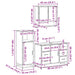 Set mobilier de baie, 3 piese, stejar sonoma, lemn prelucrat - WALTI WALTI