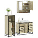 Set mobilier de baie, 3 piese, stejar sonoma, lemn prelucrat - WALTI WALTI