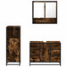 Set mobilier de baie, 3 piese, stejar fumuriu, lemn prelucrat - WALTI WALTI