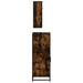 Set mobilier de baie, 3 piese, stejar fumuriu, lemn prelucrat - WALTI WALTI