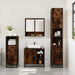 Set mobilier de baie, 3 piese, stejar fumuriu, lemn prelucrat - WALTI WALTI