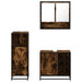 Set mobilier de baie, 3 piese, stejar fumuriu, lemn prelucrat - WALTI WALTI