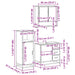 Set mobilier de baie, 3 piese, stejar fumuriu, lemn prelucrat - WALTI WALTI