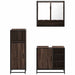 Set mobilier de baie, 3 piese, stejar maro, lemn prelucrat - WALTI WALTI
