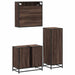 Set mobilier de baie, 3 piese, stejar maro, lemn prelucrat - WALTI WALTI