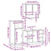 Set mobilier de baie, 3 piese, stejar fumuriu, lemn prelucrat - WALTI WALTI