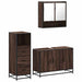 Set mobilier de baie, 3 piese, stejar maro, lemn prelucrat - WALTI WALTI