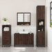Set mobilier de baie, 3 piese, stejar maro, lemn prelucrat - WALTI WALTI