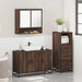 Set mobilier de baie, 3 piese, stejar maro, lemn prelucrat - WALTI WALTI