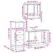 Set mobilier de baie, 3 piese, stejar maro, lemn prelucrat - WALTI WALTI