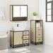 Set mobilier de baie, 3 piese, stejar sonoma, lemn prelucrat - WALTI WALTI