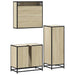 Set mobilier de baie, 3 piese, stejar sonoma, lemn prelucrat - WALTI WALTI