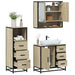 Set mobilier de baie, 3 piese, stejar sonoma, lemn prelucrat - WALTI WALTI