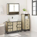 Set mobilier de baie, 3 piese, stejar sonoma, lemn prelucrat - WALTI WALTI