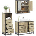 Set mobilier de baie, 3 piese, stejar sonoma, lemn prelucrat - WALTI WALTI