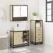 Set mobilier de baie, 3 piese, stejar sonoma, lemn prelucrat - WALTI WALTI