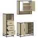Set mobilier de baie, 3 piese, stejar sonoma, lemn prelucrat - WALTI WALTI