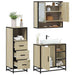 Set mobilier de baie, 3 piese, stejar sonoma, lemn prelucrat - WALTI WALTI
