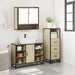 Set mobilier de baie, 3 piese, stejar sonoma, lemn prelucrat - WALTI WALTI