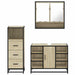 Set mobilier de baie, 3 piese, stejar sonoma, lemn prelucrat - WALTI WALTI