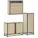 Set mobilier de baie, 3 piese, stejar sonoma, lemn prelucrat - WALTI WALTI