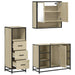 Set mobilier de baie, 3 piese, stejar sonoma, lemn prelucrat - WALTI WALTI