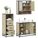 Set mobilier de baie, 3 piese, stejar sonoma, lemn prelucrat - WALTI WALTI