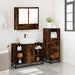Set mobilier de baie, 3 piese, stejar fumuriu, lemn prelucrat - WALTI WALTI