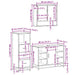 Set mobilier de baie, 3 piese, stejar fumuriu, lemn prelucrat - WALTI WALTI