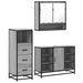 Set mobilier de baie, 3 piese, gri sonoma, lemn prelucrat - WALTI WALTI
