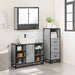 Set mobilier de baie, 3 piese, gri sonoma, lemn prelucrat - WALTI WALTI