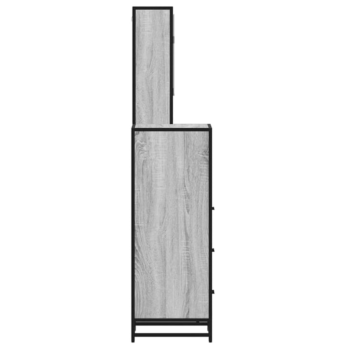 Set mobilier de baie, 3 piese, gri sonoma, lemn prelucrat - WALTI WALTI