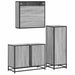 Set mobilier de baie, 3 piese, gri sonoma, lemn prelucrat - WALTI WALTI