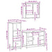 Set mobilier de baie, 3 piese, gri sonoma, lemn prelucrat - WALTI WALTI