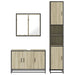 Set mobilier de baie, 3 piese, stejar sonoma, lemn prelucrat - WALTI WALTI