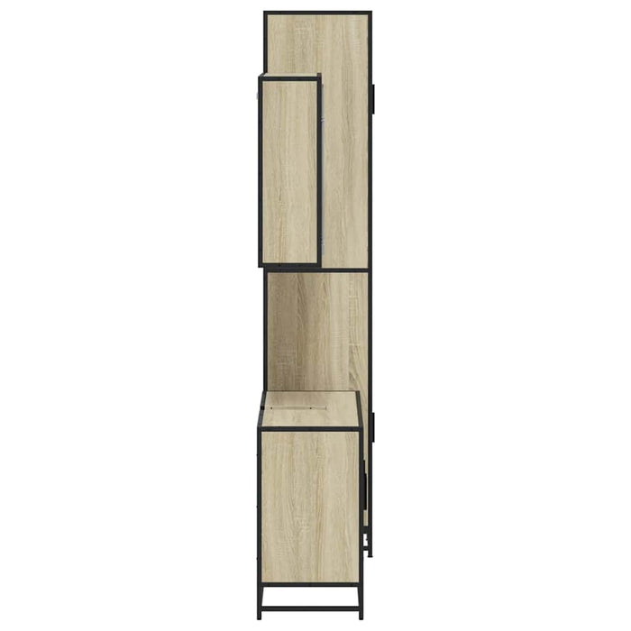 Set mobilier de baie, 3 piese, stejar sonoma, lemn prelucrat - WALTI WALTI