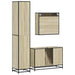 Set mobilier de baie, 3 piese, stejar sonoma, lemn prelucrat - WALTI WALTI