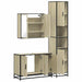 Set mobilier de baie, 3 piese, stejar sonoma, lemn prelucrat - WALTI WALTI