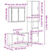 Set mobilier de baie, 3 piese, stejar fumuriu, lemn prelucrat - WALTI WALTI