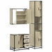 Set mobilier de baie, 3 piese, stejar sonoma, lemn prelucrat - WALTI WALTI