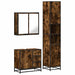 Set mobilier de baie, 3 piese, stejar fumuriu, lemn prelucrat - WALTI WALTI
