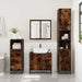 Set mobilier de baie, 3 piese, stejar fumuriu, lemn prelucrat - WALTI WALTI