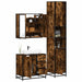 Set mobilier de baie, 3 piese, stejar fumuriu, lemn prelucrat - WALTI WALTI