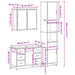 Set mobilier de baie, 3 piese, stejar fumuriu, lemn prelucrat - WALTI WALTI